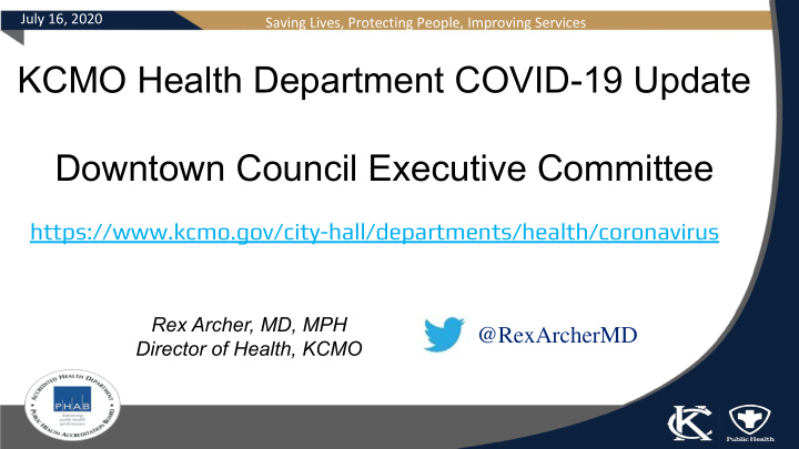 kcmo health department covid 19 update downtown council