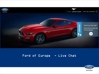 Ford of Europe  Live Chat    Backgr  ckgroun  und    Approac  proach    Lesson  ssons
