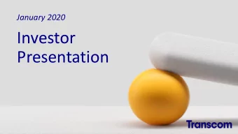 Investor  Presentation  Confidential  Todays presenters  Jonas Dahlberg  Lars Fromm  Mattias