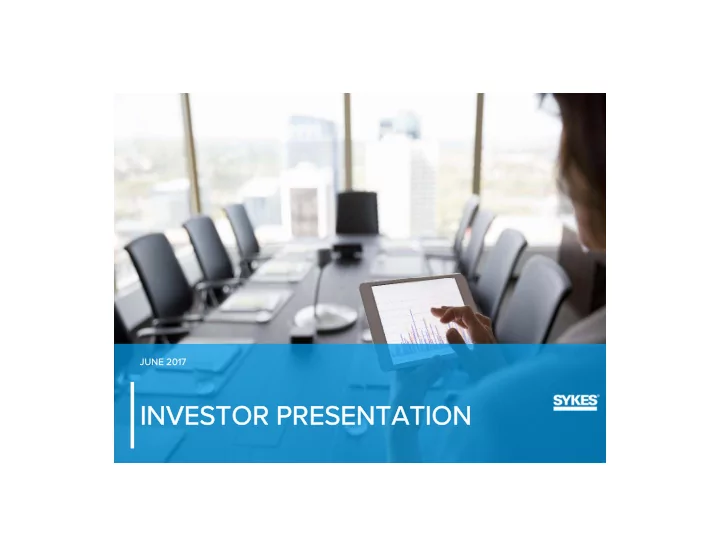 investor presentation investor presentation safe harbor