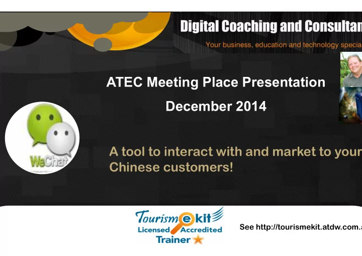 a tool to interact with and market to your chinese
