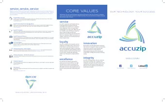 CORE VALUES  accuzip.com/support/gotoassist  Web browser.  An interactive support tool that allows
