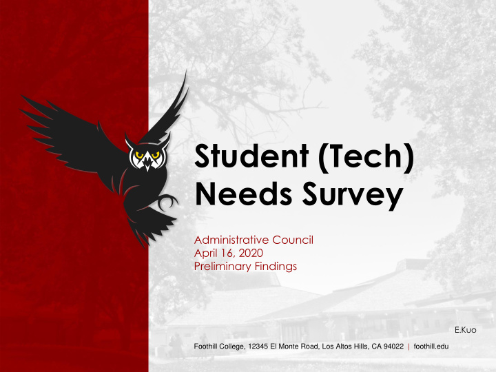 student tech needs survey