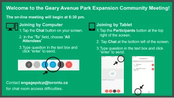 Welcome to the Geary Avenue Park Expansion Community Meeting!  The on-line meeting will begin at