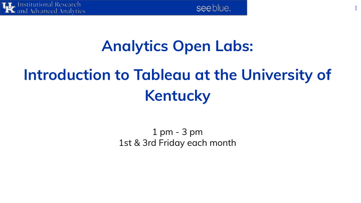 analytics open labs introduction to tableau at the