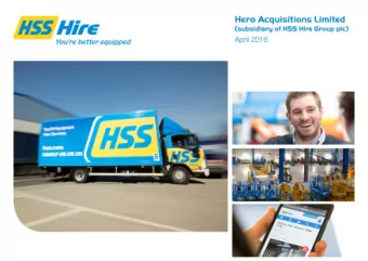 Agenda    John Gill, CEO: Introduction  Hero Acquisitions Limited  FY15    Steve