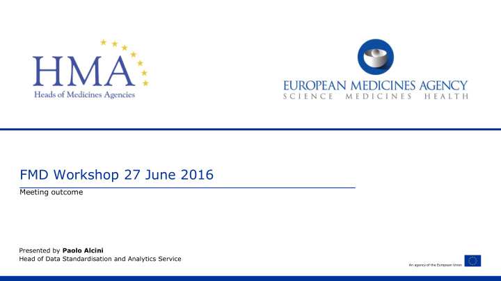 fmd workshop 27 june 2016