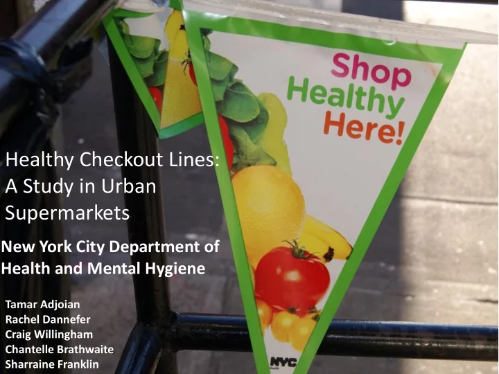 healthy checkout lines