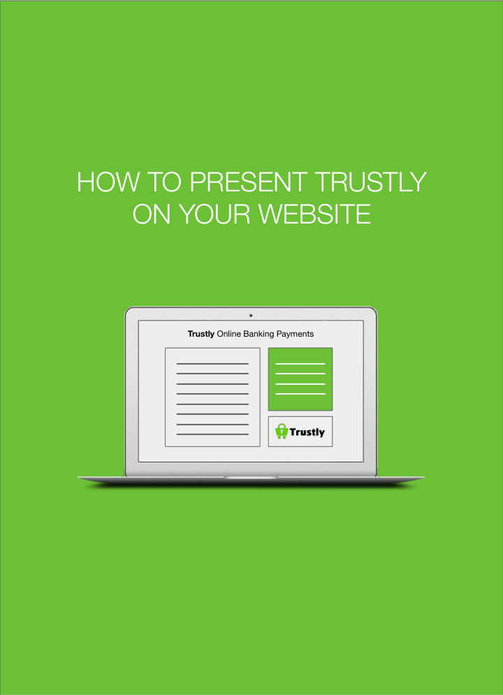 how to present trustly on your website