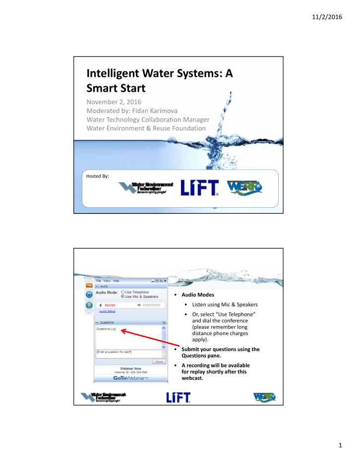 intelligent water systems a smart start