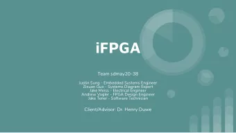 iFPGA  Team sdmay20-38  Justin Sung - Embedded Systems Engineer  Zixuan Guo - Systems Diagram