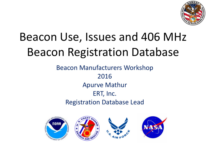beacon use issues and 406 mhz beacon registration database