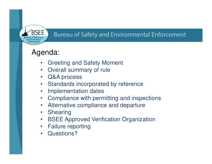agenda