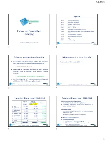 Executive Committee  17:05  PELAC recommendation on Fmsy reporting in ICES catch  advice  meeting