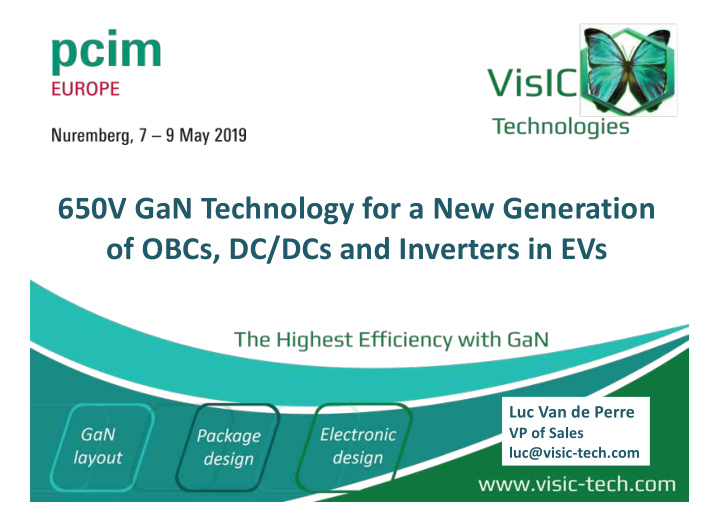 650v gan technology for a new generation of obcs dc dcs