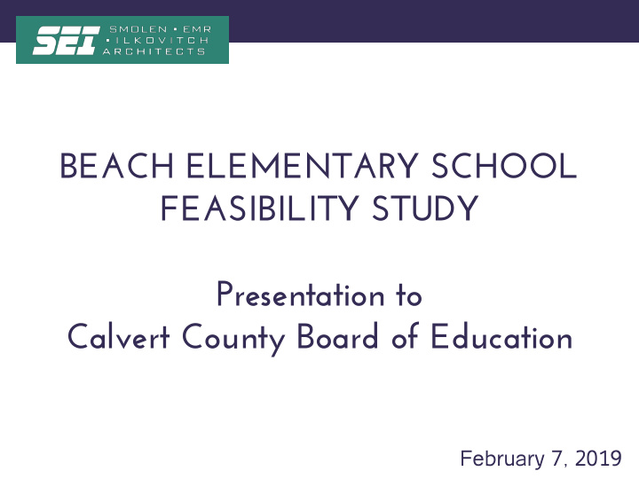 beach elementary school feasibility study presentation to