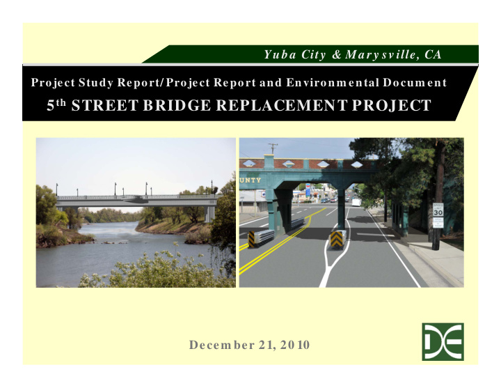 5 th street bridge replacement project