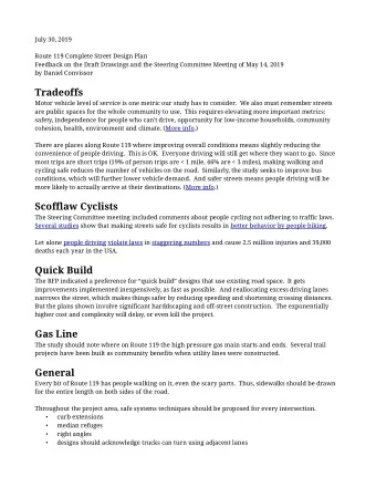 Tradeoffs  Motor vehicle level of service is one metric our study has to consider.  We also must