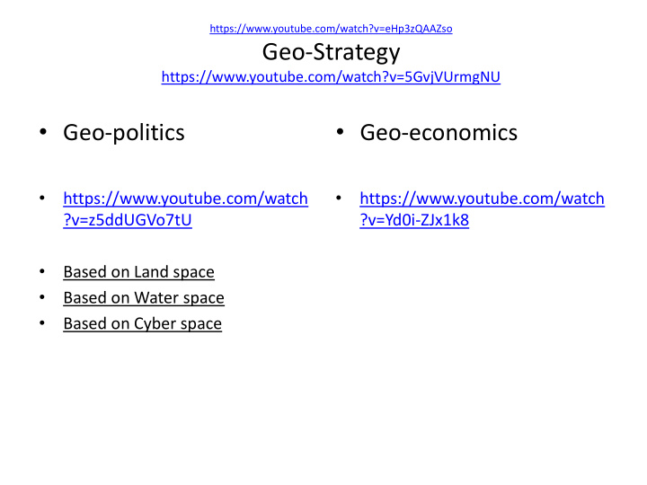 geo strategy