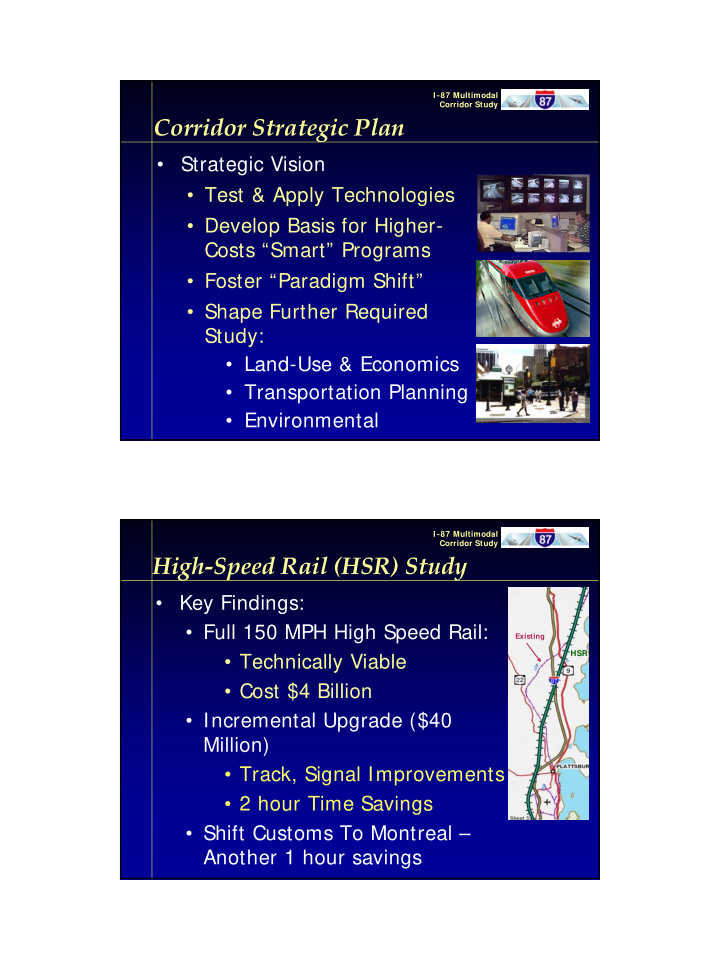 corridor strategic plan