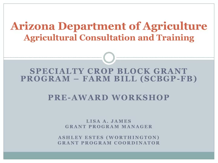 arizona department of agriculture