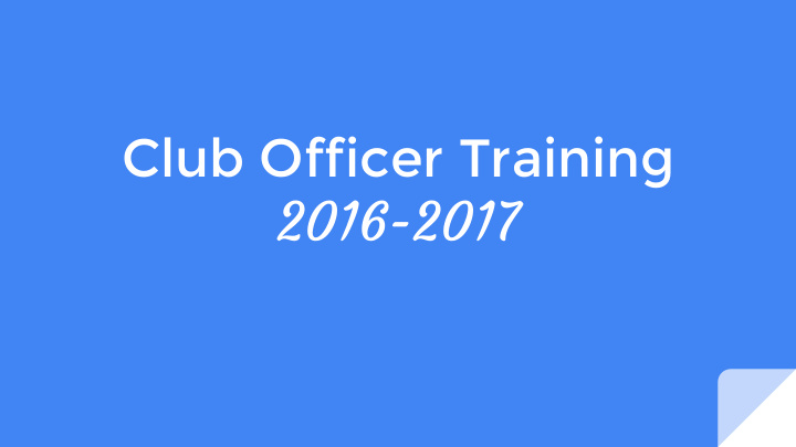 club officer training 2016 2017 good job at club rush