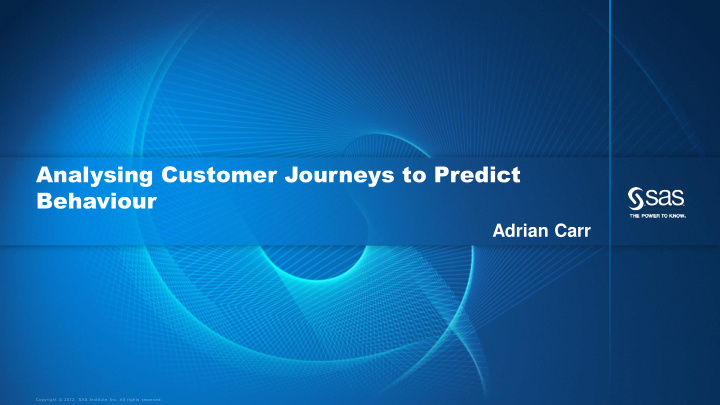 analysing customer journeys to predict