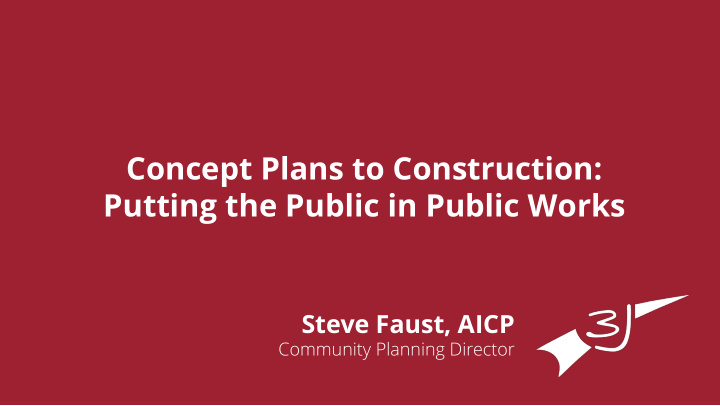 putting the public in public works