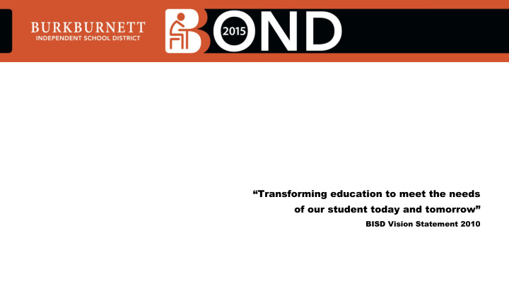transforming education to meet the needs of our student