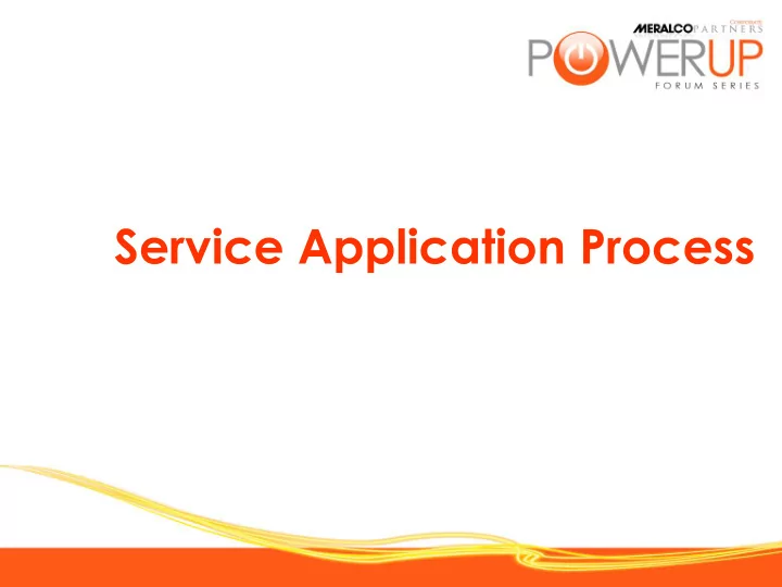 service application process project covered application