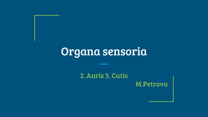 organa sensoria