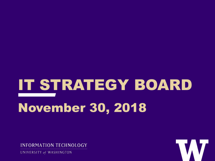 it strategy board