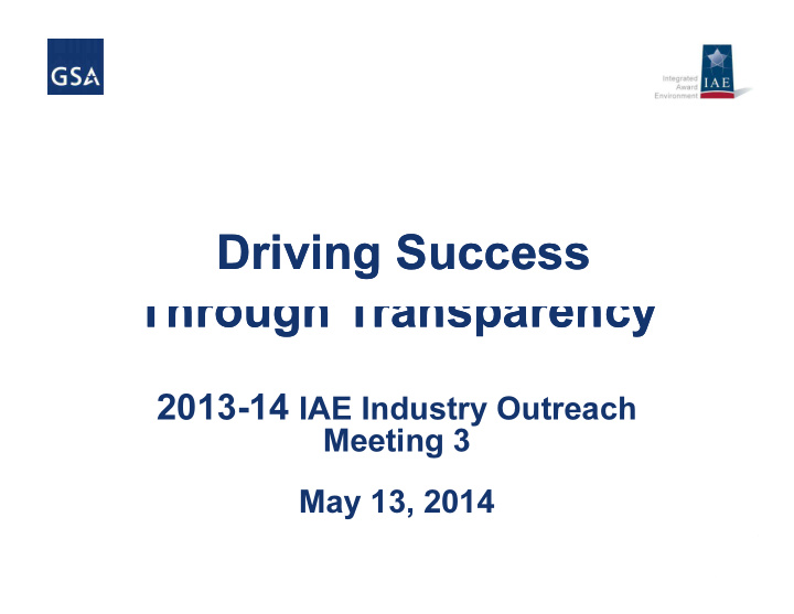 driving success driving success through transparency