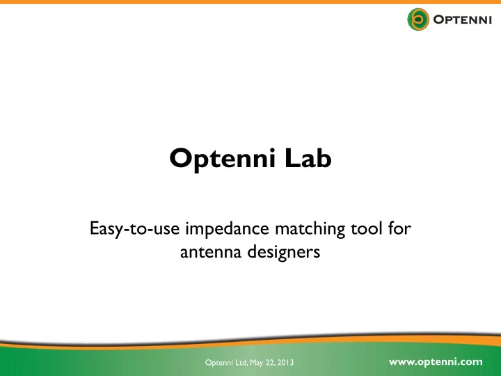 optenni lab