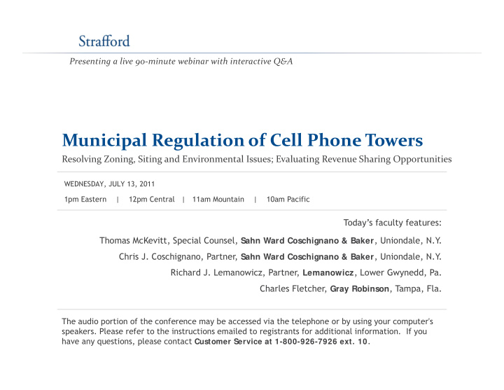 municipal regulation of cell phone towers