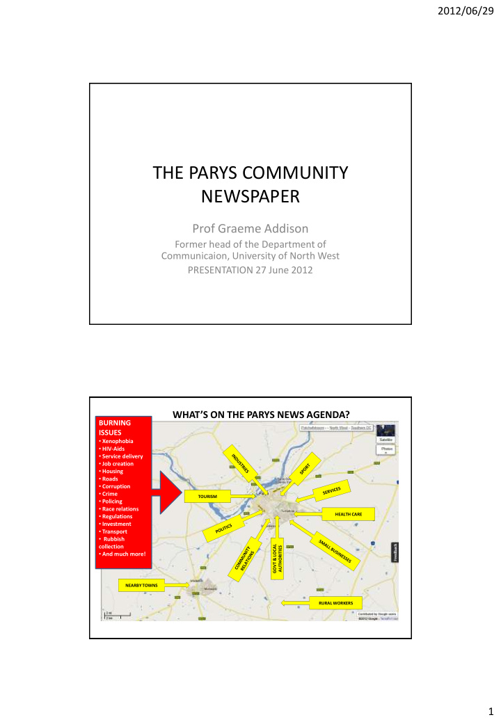 the parys community newspaper