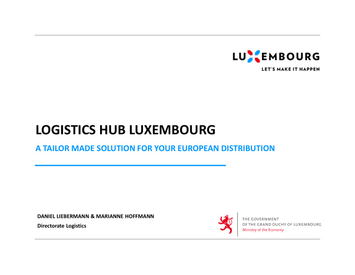 logistics hub luxembourg
