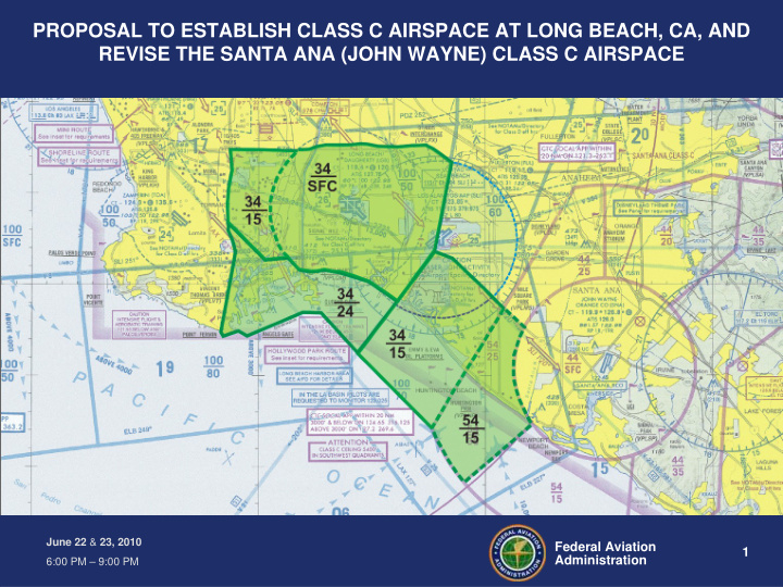 proposal to establish class c airspace at long beach ca