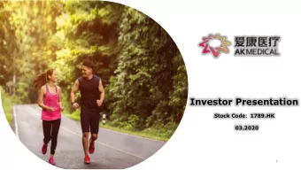 Investor Presentation Stock Code  1789.HK  03.2020  1  Overview  Contents  Business Review