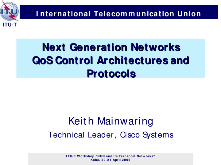 next generation networks next generation networks qos