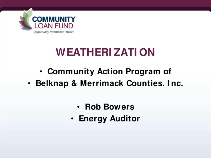 weatheri zati on