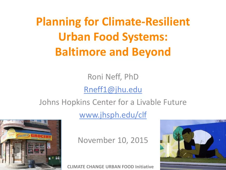 urban food systems