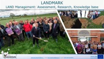 LANDMARK  LAND Management: Assessment, Research, Knowledge base  Horizon 2020  www.landmark2020.eu