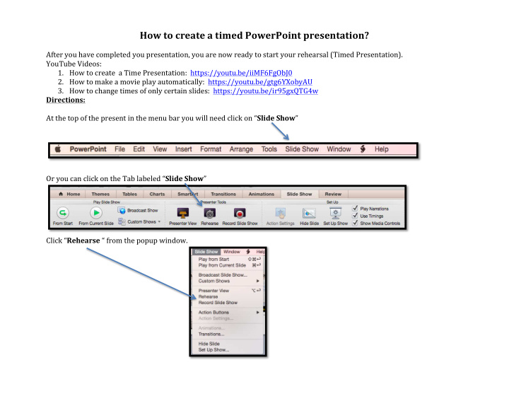 how to create a timed powerpoint presentation