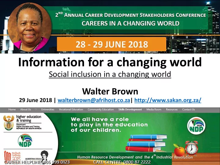 information for a changing world