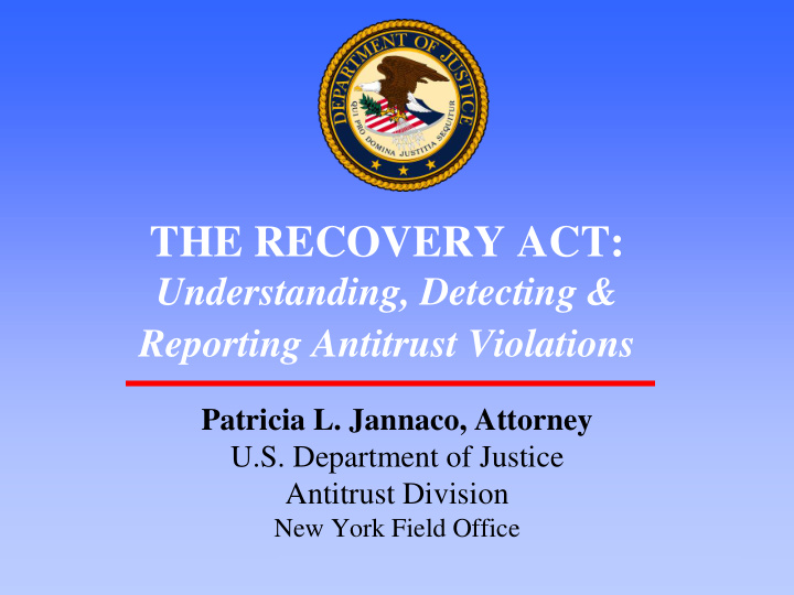 the recovery act