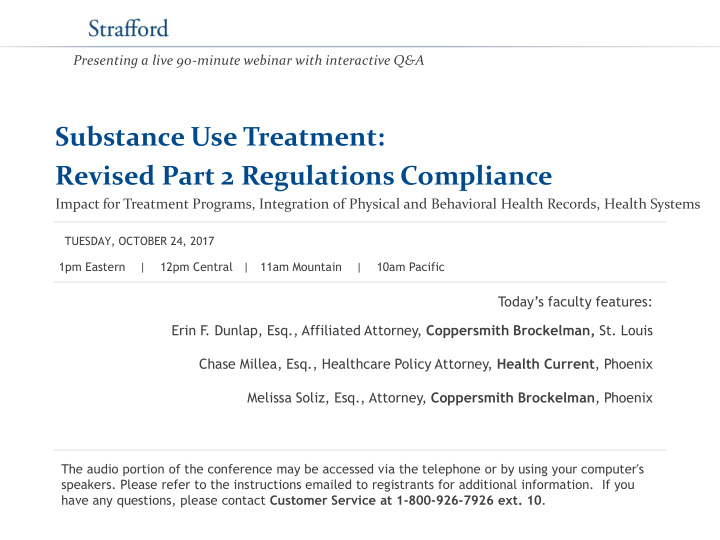revised part 2 regulations compliance