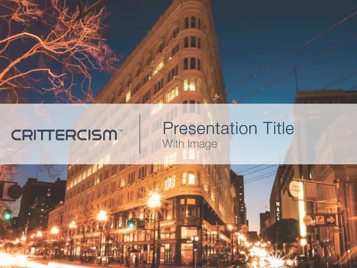 presentation title