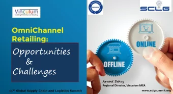 &amp;  Challenges  1Challenges  Arvind Sahay  Regional Director, Vinculum MEA 11 th Global Supply