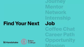 Student Login Path:  My Baker      My Services    Career Services    Handshake